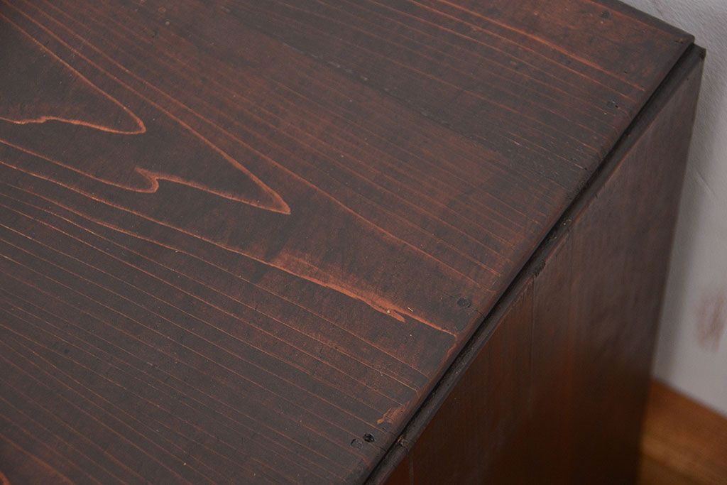 レトロ家具　昭和レトロ シンプルな引き出し付きローボード(収納棚)
