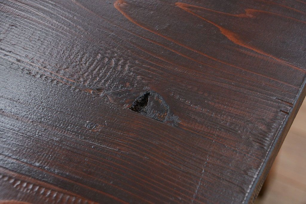 レトロ家具　昭和レトロ 両面引き出しの大きな作業台(テーブル、机)