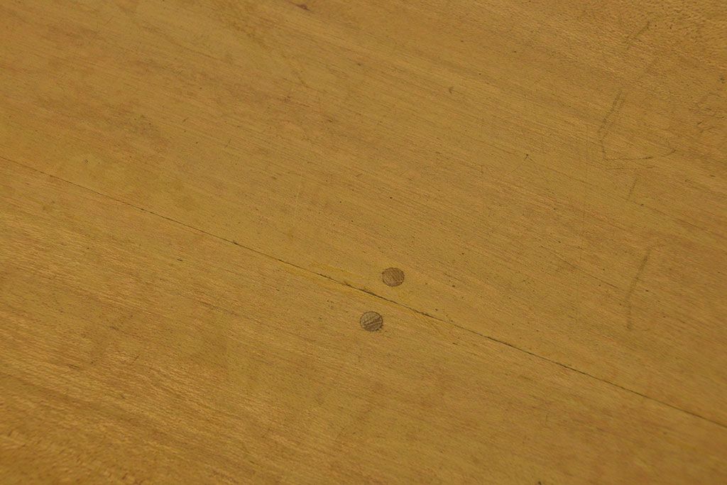 レトロ家具　昭和レトロ シンプルな角テーブル(机、作業台)