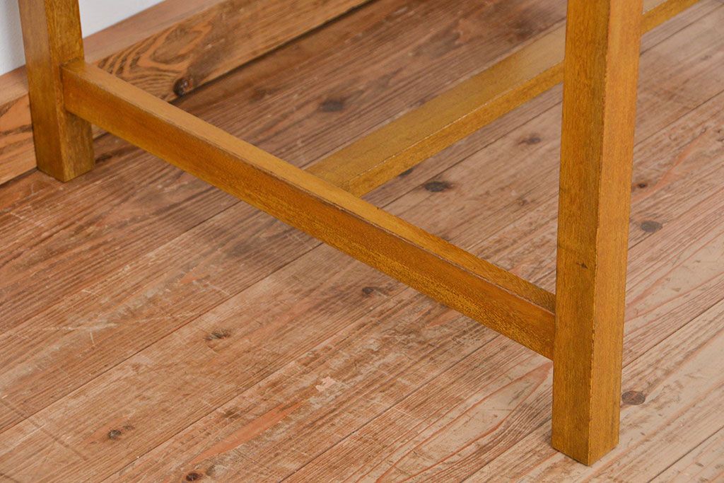 レトロ家具　昭和レトロ シンプルな角テーブル(机、作業台)