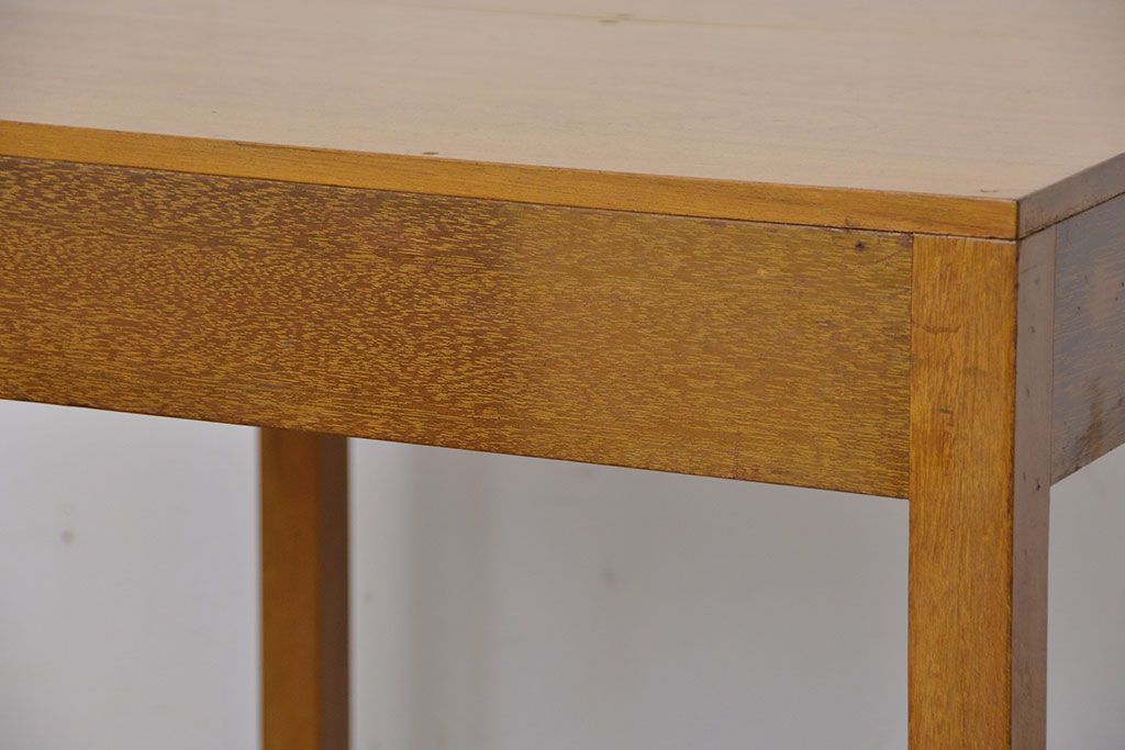 レトロ家具　昭和レトロ シンプルな角テーブル(机、作業台)