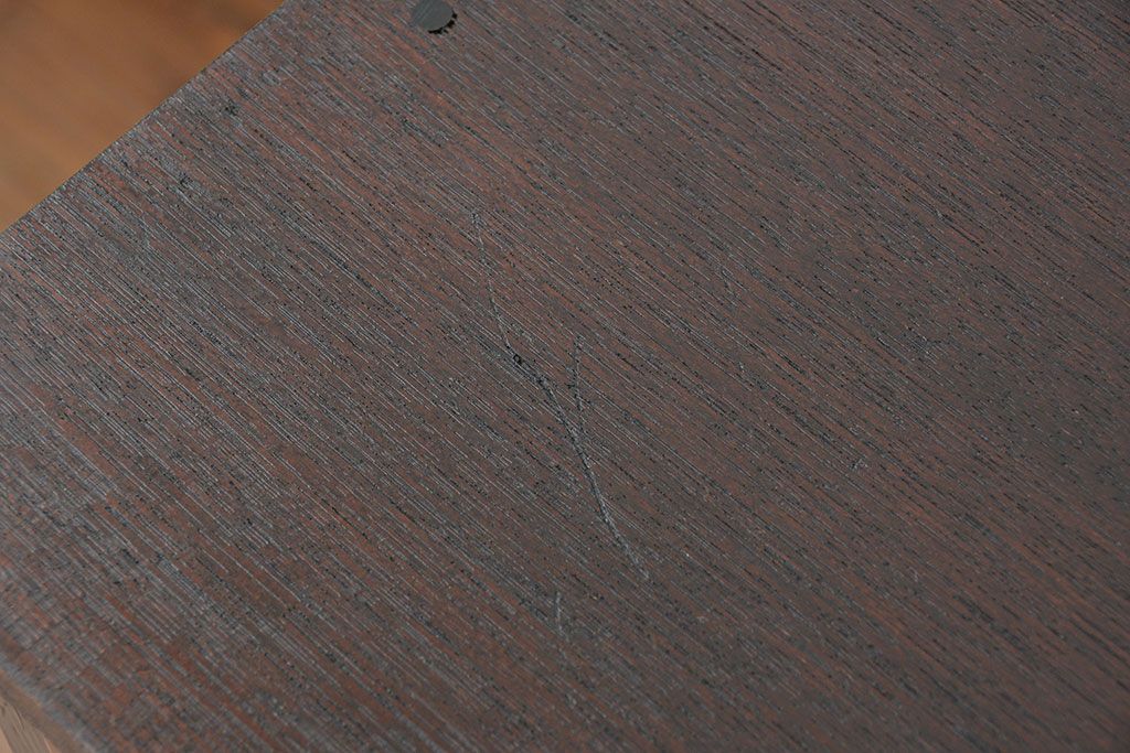 レトロ家具　昭和レトロ ☆前面欅材の二段重ねチェスト(箪笥、タンス)