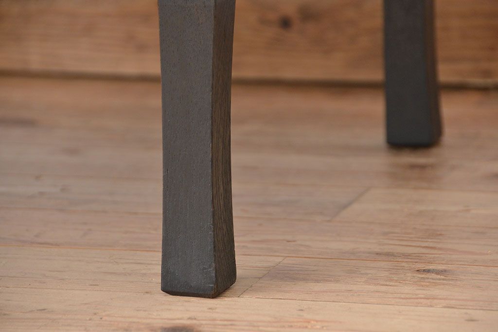 レトロ家具　昭和レトロ 古い栗材の丸型ちゃぶ台(テーブル、座卓)