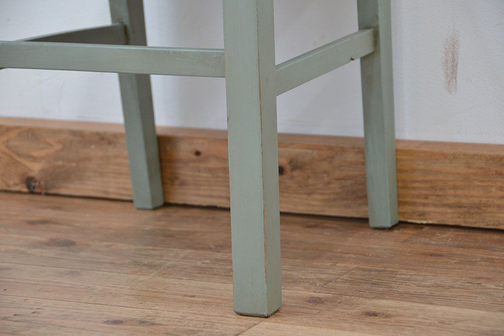 アンティーク家具　アンティーク 日本製 グレインサック座面のアンティークペイントチェア(イス、椅子)