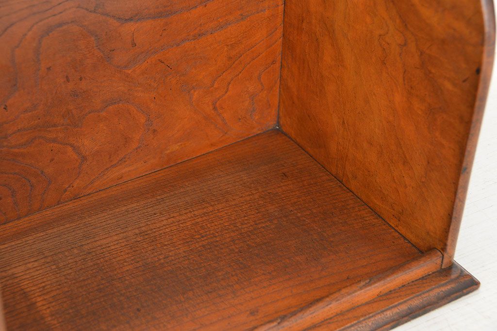 アンティーク家具　古民具・骨董 総欅材の杢目素晴らしい本立て