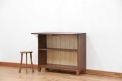 アンティーク家具　アンティーク 古い木の脚付きカウンターテーブル(2)(机、飾り棚、本棚)