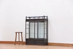 アンティーク家具　アンティーク 古いタバコ屋の小振りでシックなガラスケース(ショーケース)