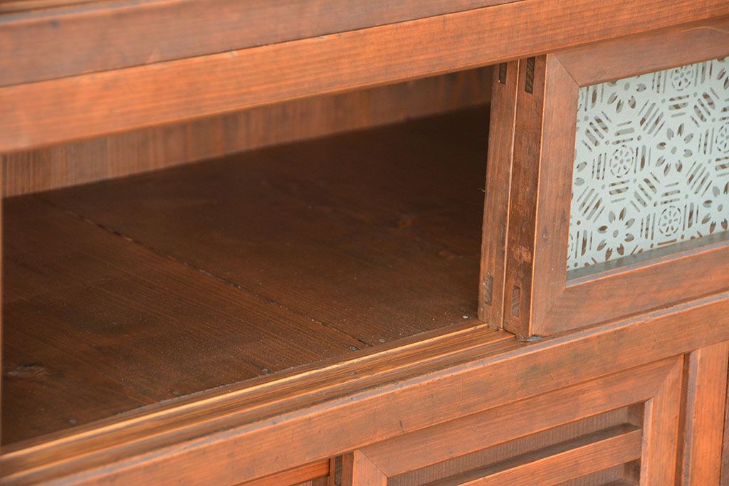 アンティーク家具　古民具・骨董 味わい深い時代箪笥収納棚(帳場箪笥)