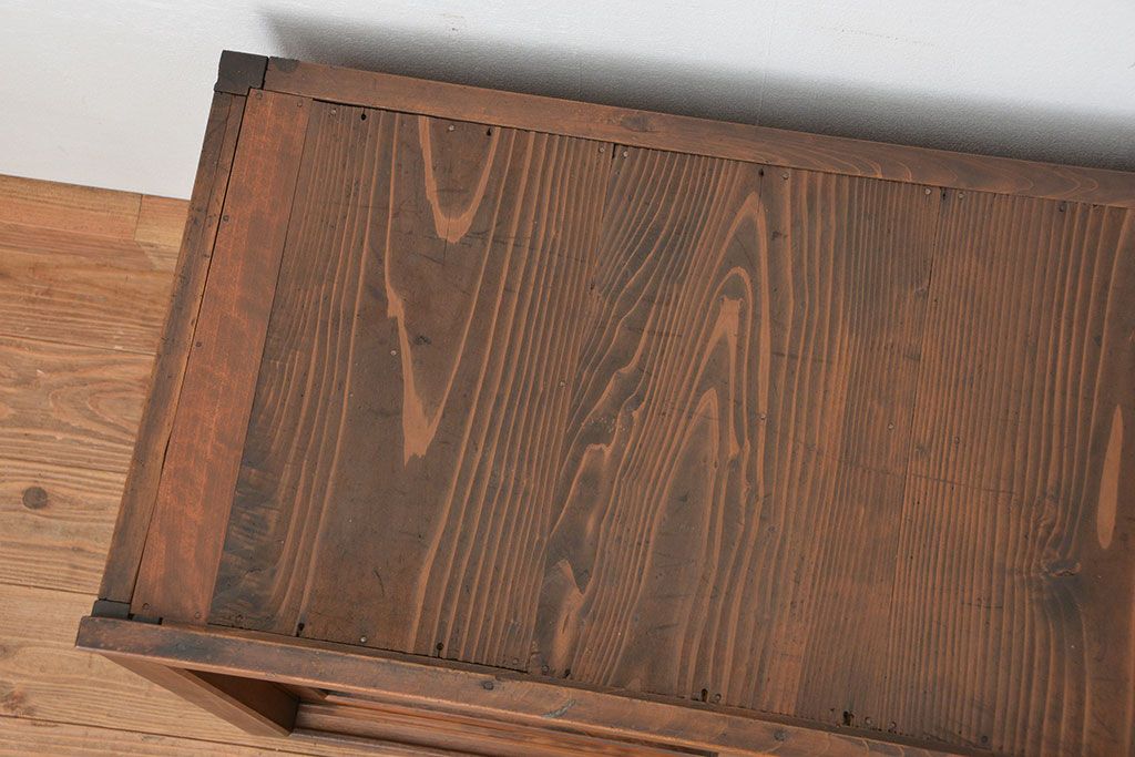 アンティーク家具　古民具・骨董 味わい深い時代箪笥収納棚(帳場箪笥)