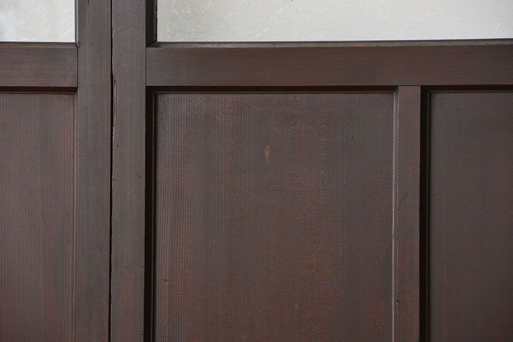古民具・骨董 上質な作りの結霜ガラス引き戸2枚セット(ガラス戸)