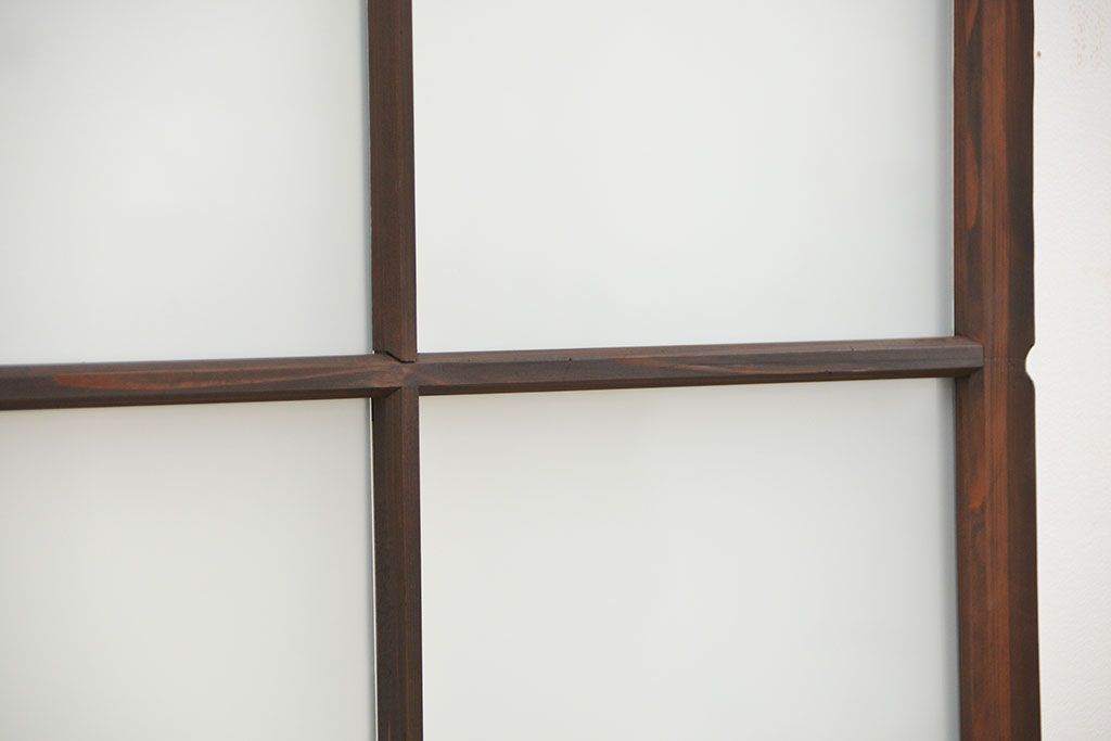 限定品 タG0743 ×2枚 昭和レトロなデザインガラスの古い木製引き戸 建具 ガラス戸 サッシ 古民家カフェ ヴィンテージL松