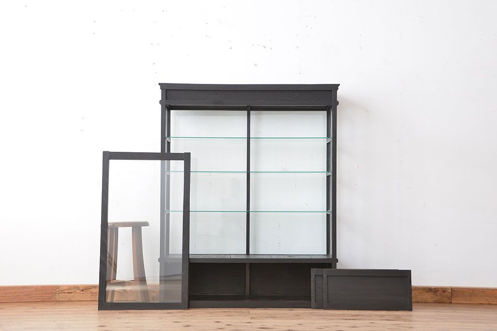 アンティーク家具　アンティーク 古いタバコ屋のシックな薄型ガラスケース(ショーケース)