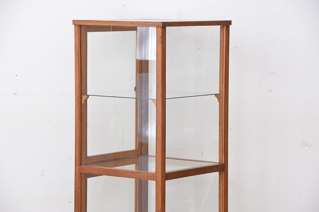 レトロ家具 昭和レトロ 古いパン屋のアンティーク縦型ガラス