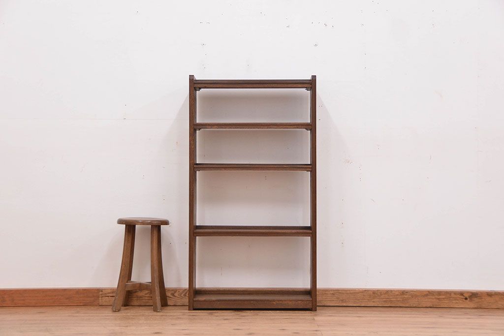 レトロ家具　昭和レトロ シンプルな本棚(ブックシェルフ)