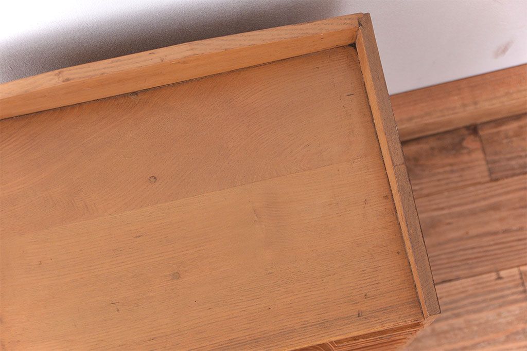 レトロ家具　昭和レトロ 小振りな引き出し付きカルテケース(書類棚、レターケース)