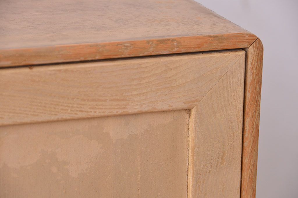 レトロ家具　昭和レトロ　ネームプレート付き!木製シャッター付きのアンティーク小引き出し