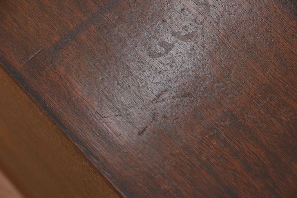 レトロ家具　昭和レトロ 小さなダイヤガラス収納棚(戸棚)