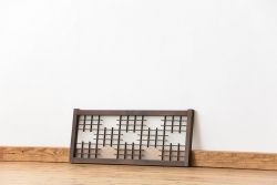 アンティーク 古い木の小振りな組子欄間(明り取り)