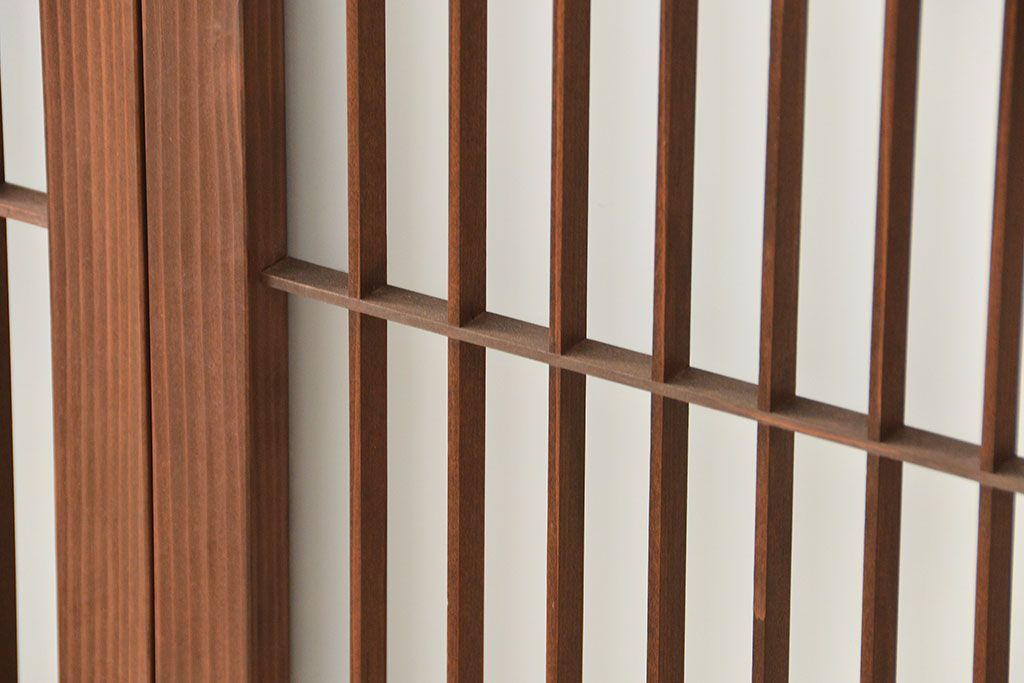 アンティーク 古い書院引き戸2枚セット(ガラス戸、書院戸)