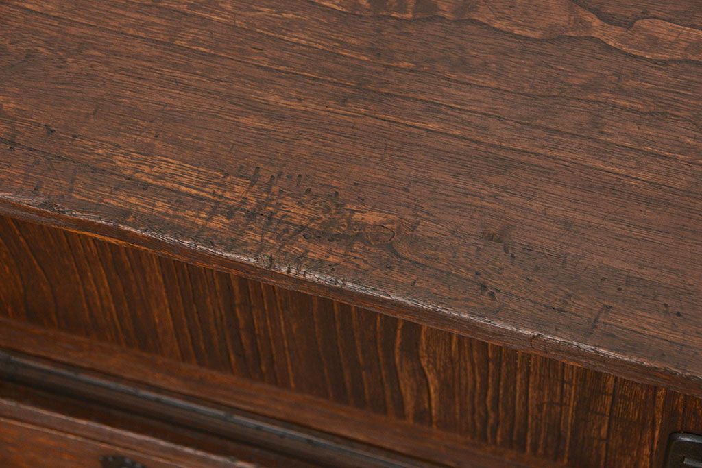 アンティーク家具　アンティーク ☆モダンデザインの二段重ね時代箪笥