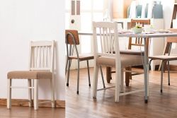 アンティーク家具　アンティークペイント　シンプルなチェア(2)