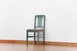 アンティーク家具　座面張り替え済　ペイントアンティークチェア(3)(イス、椅子)