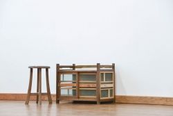 レトロ家具　昭和レトロ 古い木の蠅帳(はえ帳、はい帳)