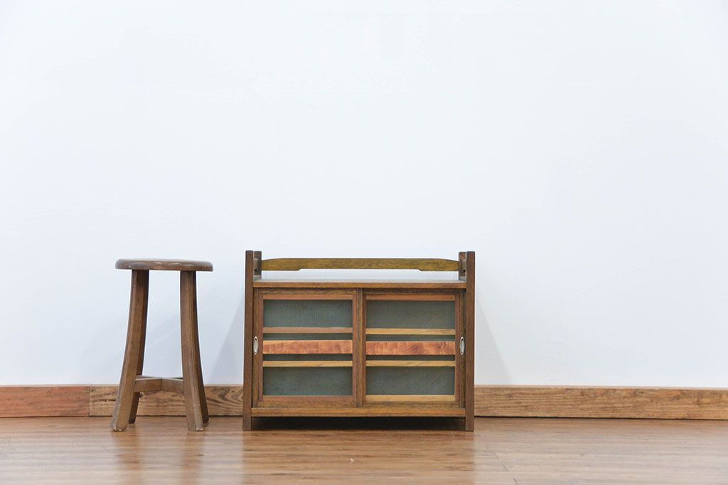 レトロ家具　昭和レトロ 古い木の蠅帳(はえ帳、はい帳)