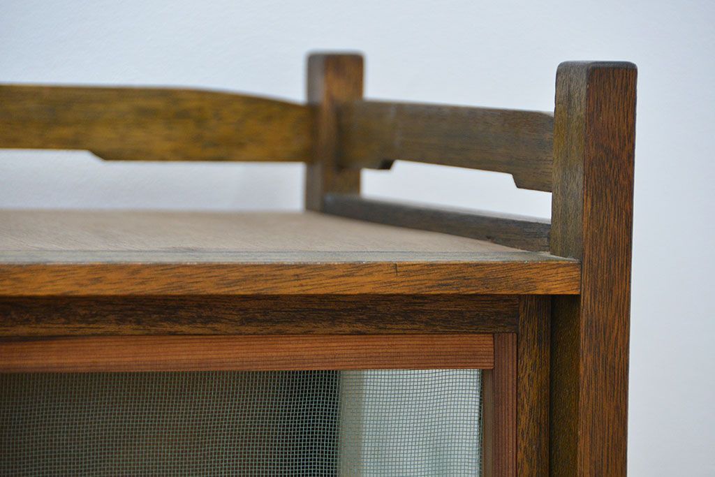 レトロ家具　昭和レトロ 古い木の蠅帳(はえ帳、はい帳)