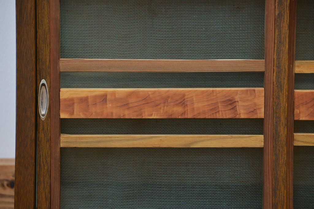 レトロ家具　昭和レトロ 古い木の蠅帳(はえ帳、はい帳)