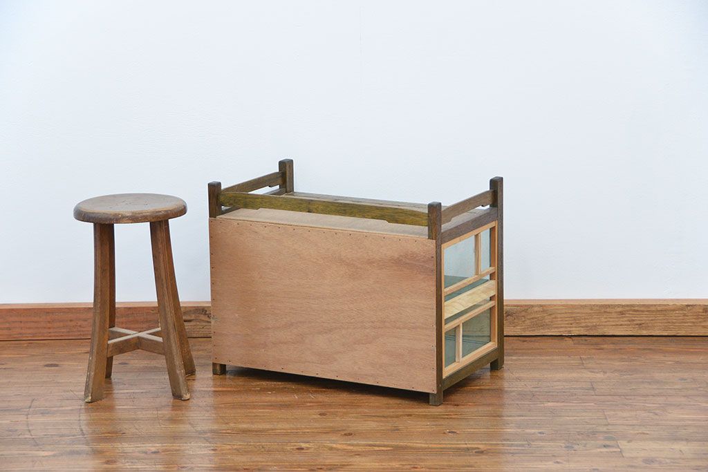 レトロ家具　昭和レトロ 古い木の蠅帳(はえ帳、はい帳)