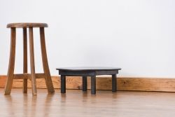 レトロ家具　昭和レトロ 小さな丸型テーブル(ちゃぶ台、机)