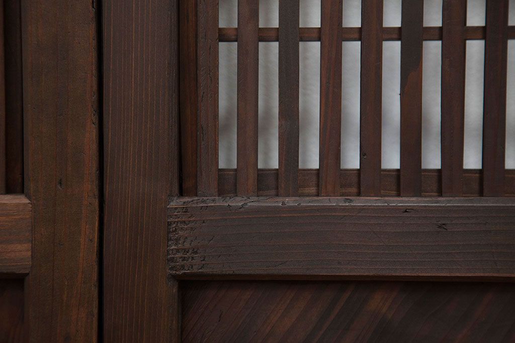古民具・骨董 ★裏障子付き格子戸2枚セット