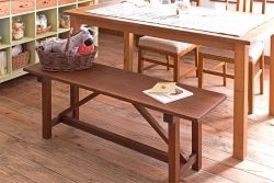 レトロ家具　昭和レトロ 古い木のシンプルなベンチ3(長イス・椅子)
