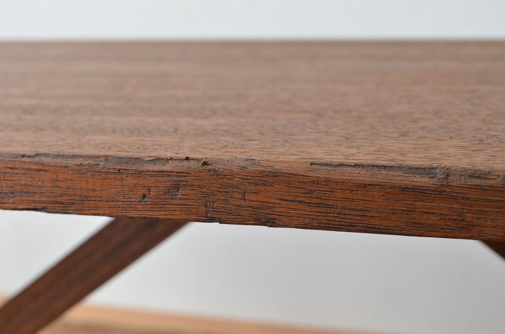レトロ家具　昭和レトロ 古い木のシンプルなベンチ3(長イス・椅子)