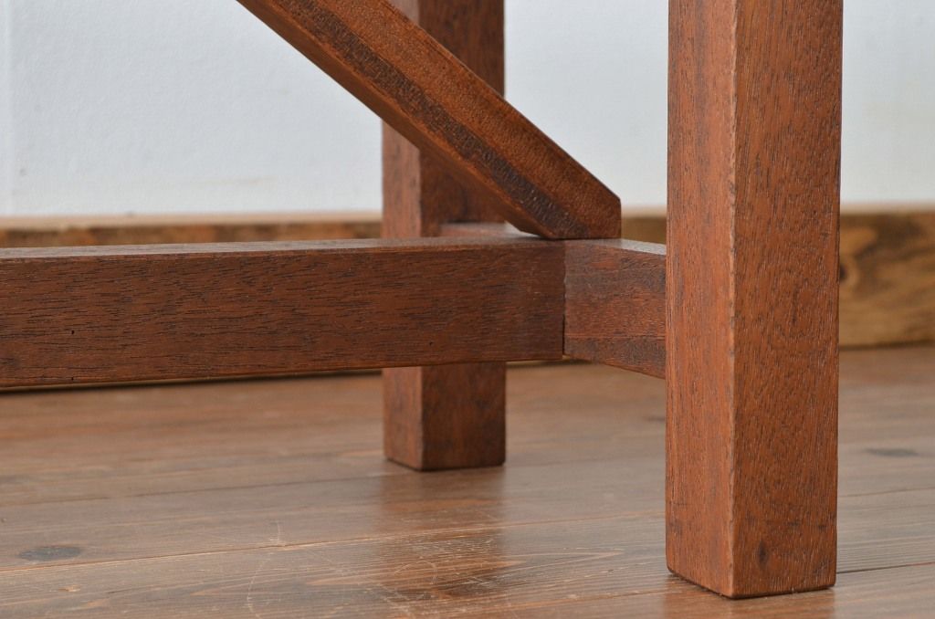 レトロ家具　昭和レトロ 古い木のシンプルなベンチ3(長イス・椅子)