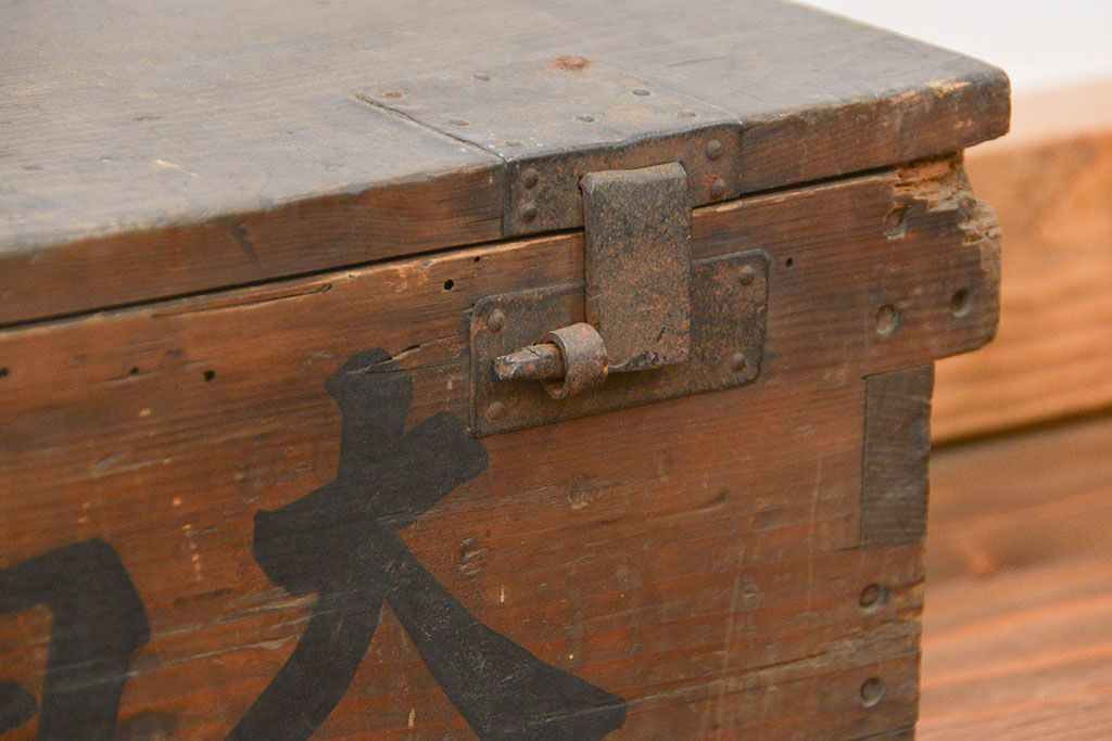 アンティーク雑貨　江戸期　使い込まれた千両箱(銭箱、銭函)　　