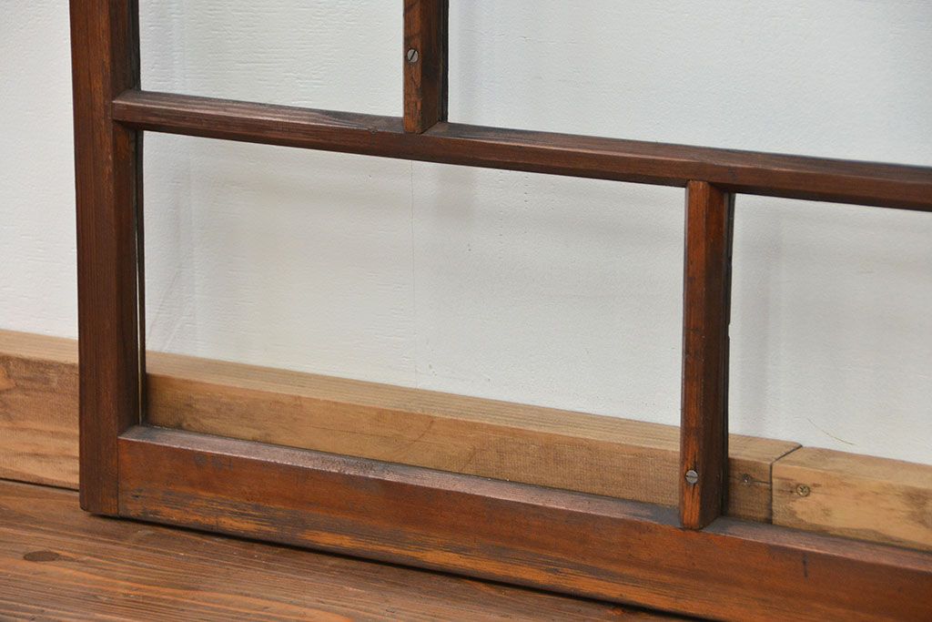 大正ロマン　シックなガラス戸1枚(窓、建具、引き戸)　