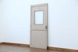 昭和レトロ ペンキのはげたシンプルな引き戸1枚(建具、ガラス戸、板戸)
