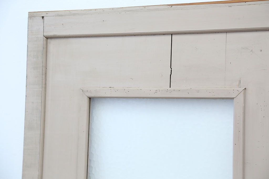 昭和レトロ ペンキのはげたシンプルな引き戸1枚(建具、ガラス戸、板戸)
