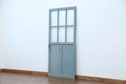 アンティーク ★ペンキのはげたモールガラス引き戸(建具、ガラス戸)