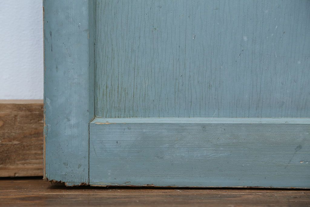 アンティーク ★ペンキのはげたモールガラス引き戸(建具、ガラス戸)