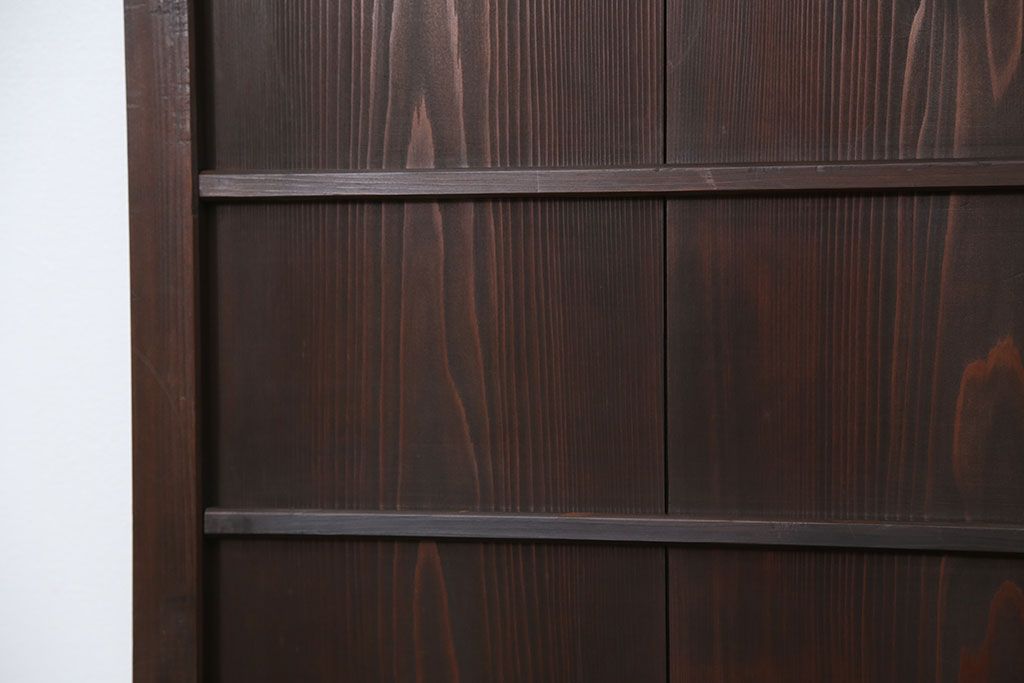 大正ロマン　色ガラス入りのアンティーク引き戸(ガラス戸、和風建具)