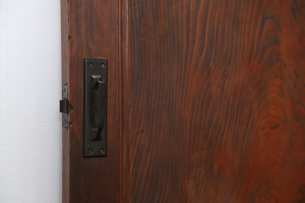 古民具・骨董 杢目の素晴らしい高級杉材一枚板　上質な扉(ドア、和風建具)