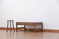 レトロ家具　昭和レトロ 古い木の文机(テーブル、作業台)