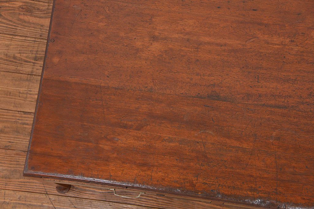 レトロ家具　昭和レトロ 古い木の文机(テーブル、作業台)