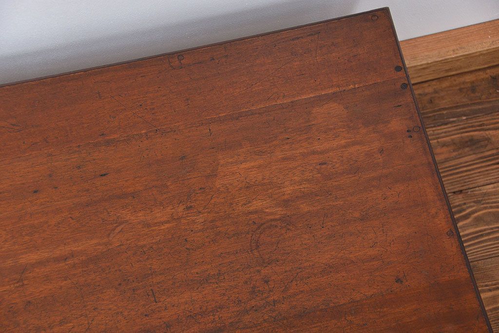 レトロ家具　昭和レトロ 古い木の文机(テーブル、作業台)