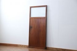 アンティーク シンプルなスリガラス入り和風扉(ドア)