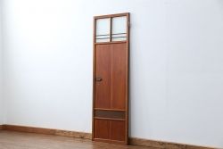 昭和レトロ 大正〜昭和初期頃 レトロ 建具 扉 ドア ガラス 真鍮 ドアノブ 真鍮ドアノブ付 古いドア 希少 アンティーク ビンテージ 古道具 古民具  リノベーション | 古道具 楽雫