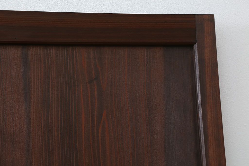 古民具・骨董 状態の良いシンプルで美しいダイヤガラス入り帯戸4枚セット(和風引き戸、ガラス帯戸)